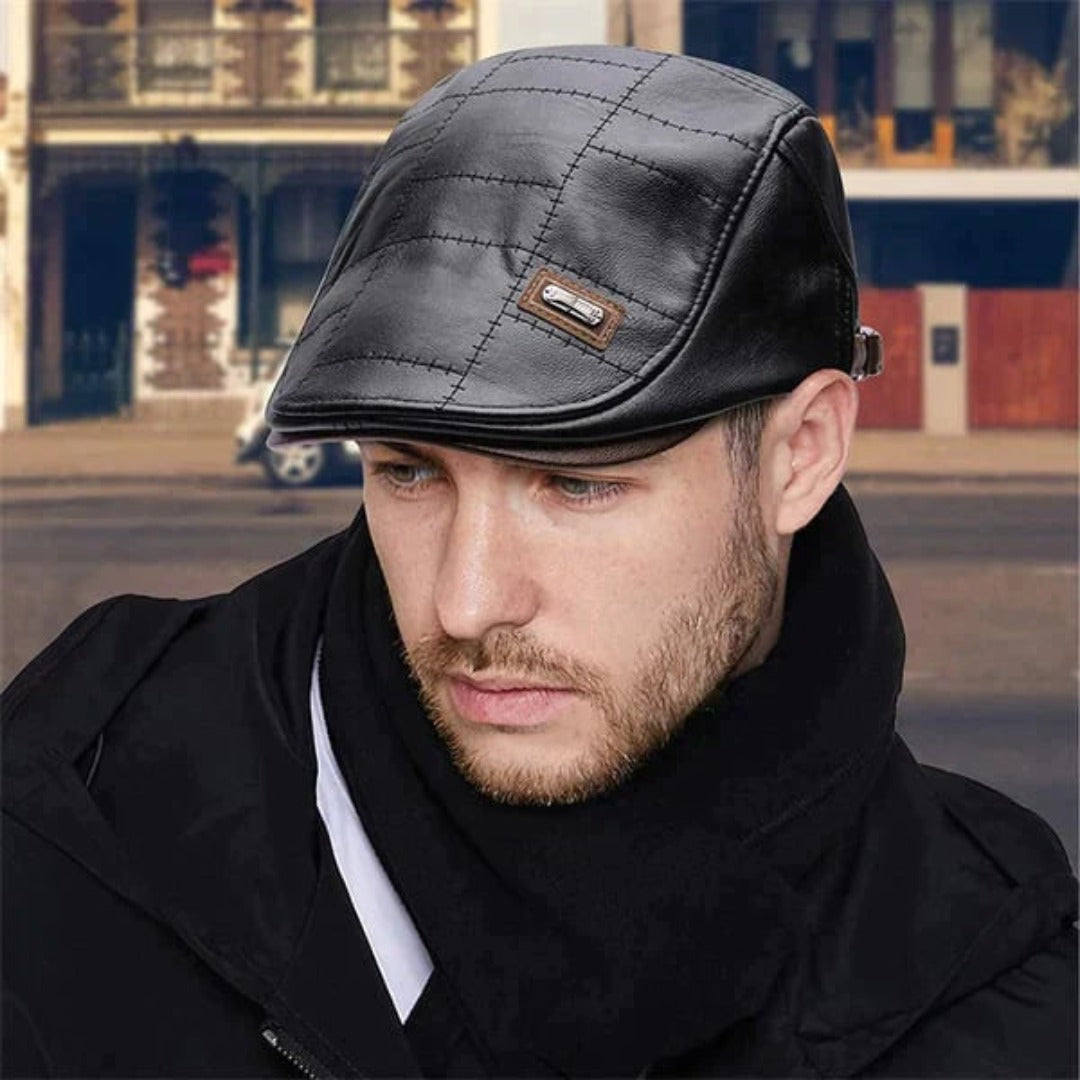 Bryan™ Herren Retro Leder Baskenmütze - 1+1 Gratis nur heute!