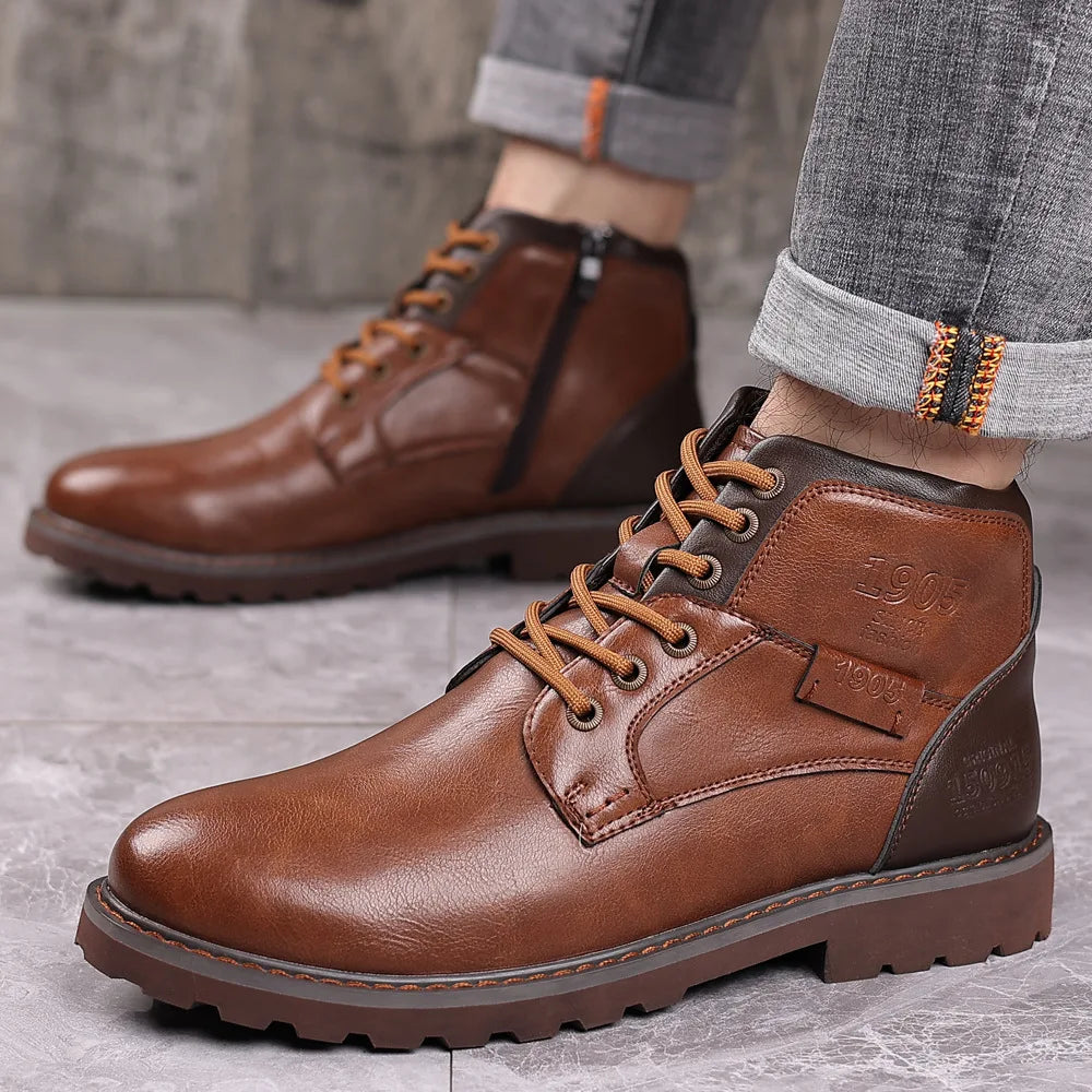 Jordan™ Klassischer Stil Leder Schnürstiefel