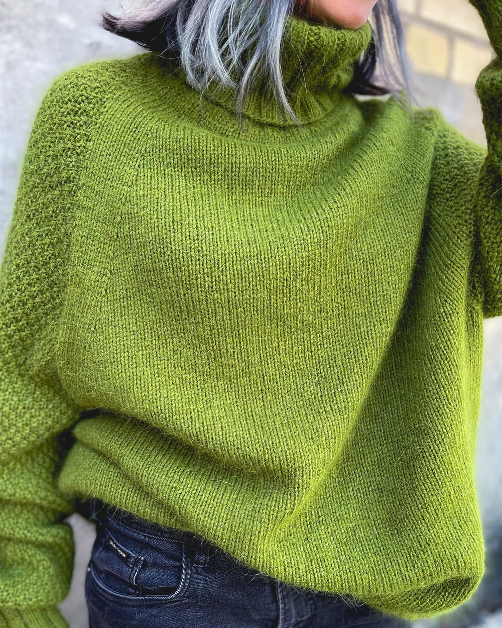 Laurel™ - Grüner übergröße Rollkragenpullover