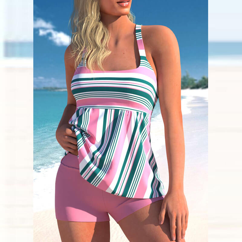 Bellissimo™ Tankini Set mit Streifendruck