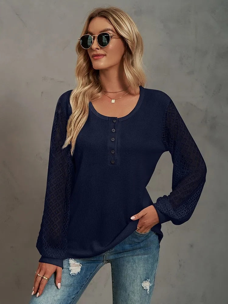 Genesis™ - Elegante Bluse mit V-Ausschnitt