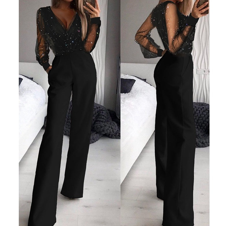 Faria™ - Modischer Jumpsuit mit weitem Ausschnitt