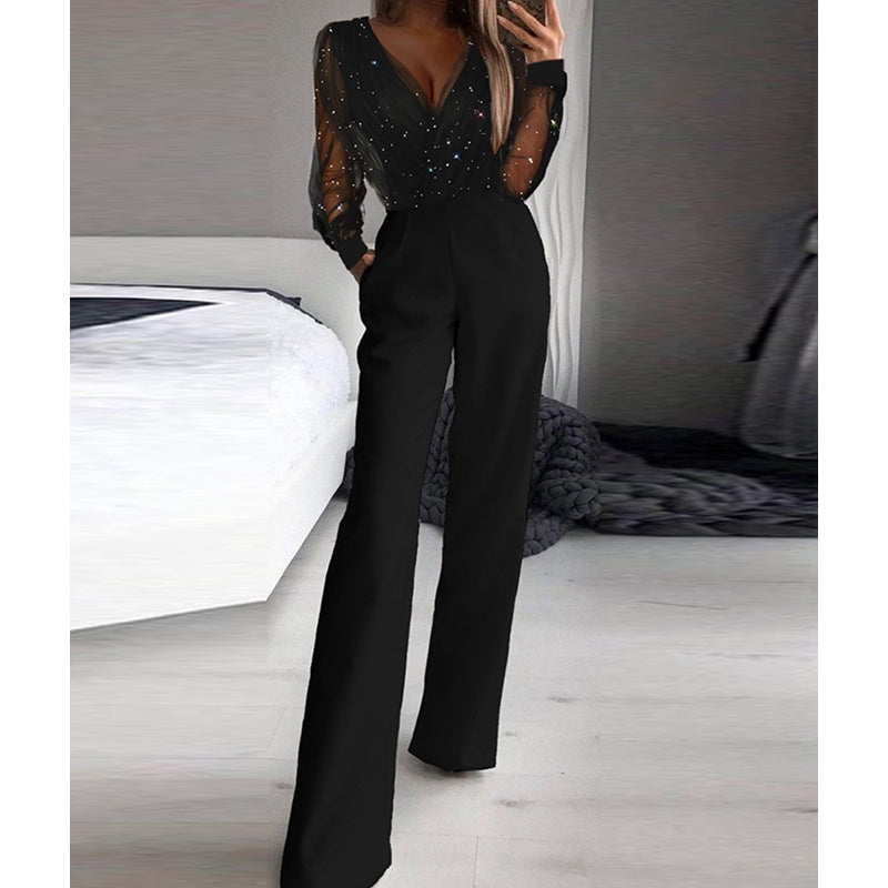 Faria™ - Modischer Jumpsuit mit weitem Ausschnitt