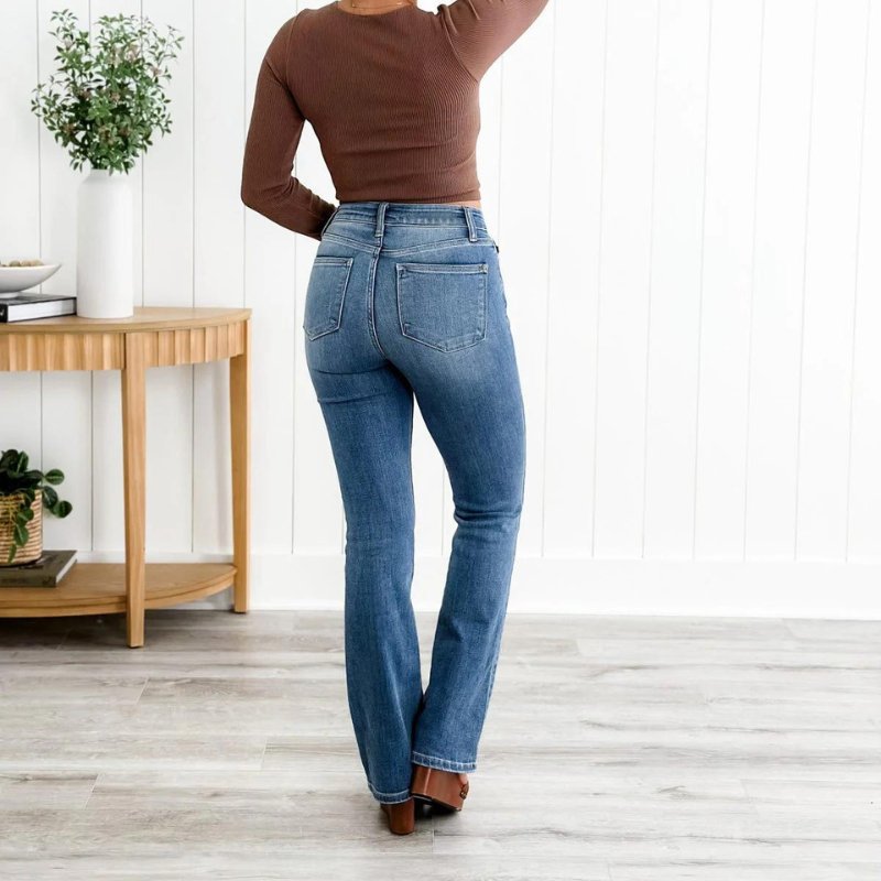 Bertina™ - Dehnbar Bauch-Kontrolle Jeans - 1+1 Gratis