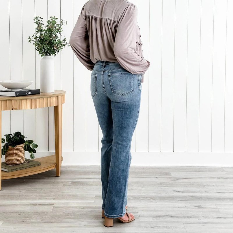 Bertina™ - Dehnbar Bauch-Kontrolle Jeans - 1+1 Gratis